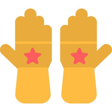 Beyaz arkaplanda eldiven vektör illüstrasyonu