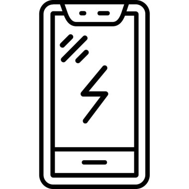 telefon pil ikonu vektör çizimi çizimi