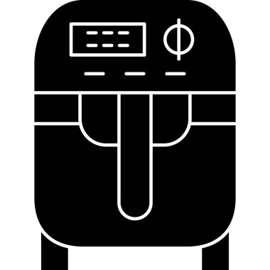 Mutfak makinesi simgesi. Ağ izole edilmiş elektrik vektör simgelerinin basit çizimi