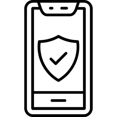 Cep telefonu simgesi, vektör illüstrasyonu