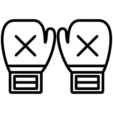 Eldiven simgesi vektör illüstrasyonu