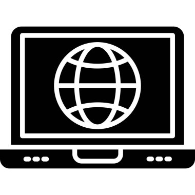 Dünya simgesine sahip bilgisayar simgesi