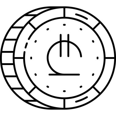 para sikkesi simgesi ana hat biçiminde