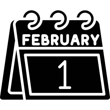 1 Şubat takvim simgesi