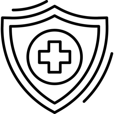 SHIELD sağlık simgesi ana hat biçiminde