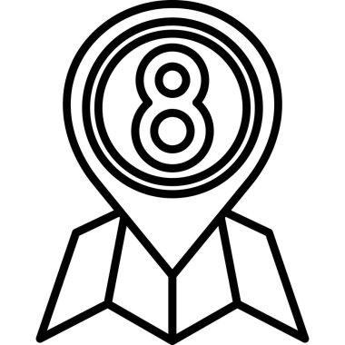 harita pin ikonu vektör illüstrasyonu