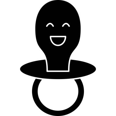 Mutlu yüz vektör çizimi olan adam