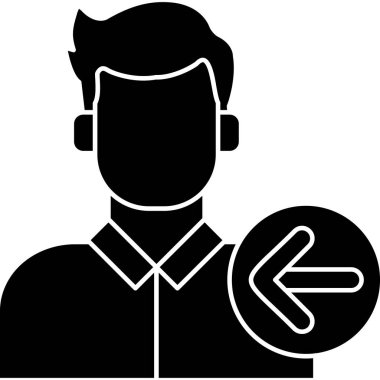 İş adamı. Web simgesi basit illüstrasyon