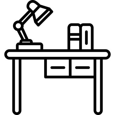 masa lambası simgesi, vektör illüstrasyonu beyaz arkaplanda izole edildi