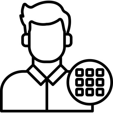 işletme yöneticisi simgesi, vektör illüstrasyonu