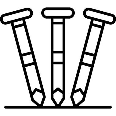 iki çubuk ve iki çubuk simgesi, taslak biçimi