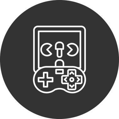 Video oyunu denetleyici simge vektör illüstrasyon tasarımı