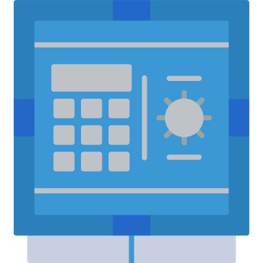 hesap makinesi düz vektör simgesi