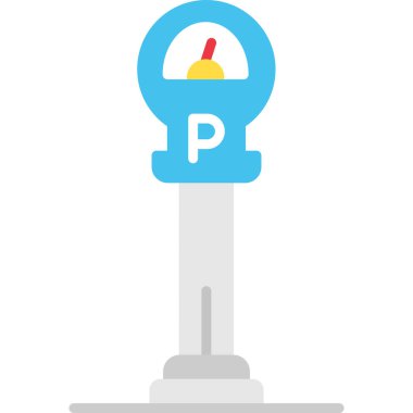 İşareti otopark renkli vektör simgesi