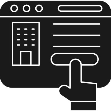 Banka ATM makinesi simgesi ana hat biçiminde