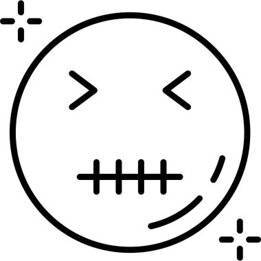 Cadılar Bayramı yüz simgesi, vektör, izole