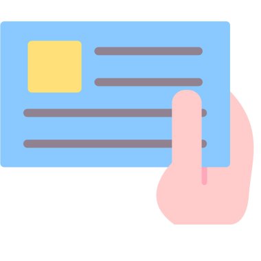 Düz stil kredi kartı simgesi