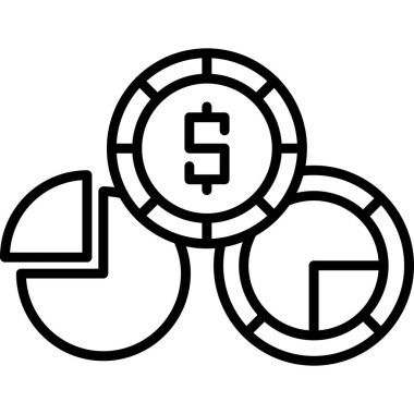 Dolar sikke vektör simgesi