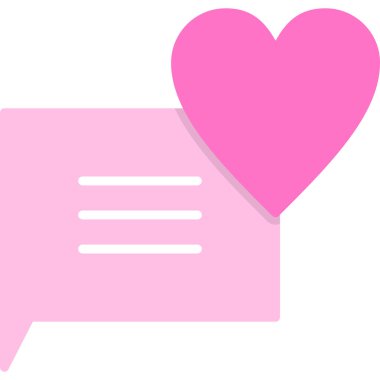 Aşk. Web simgesi basit illüstrasyon