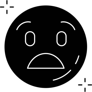 kızgın emoji simgesi, vektör çizimi beyaz arkaplanda izole edildi