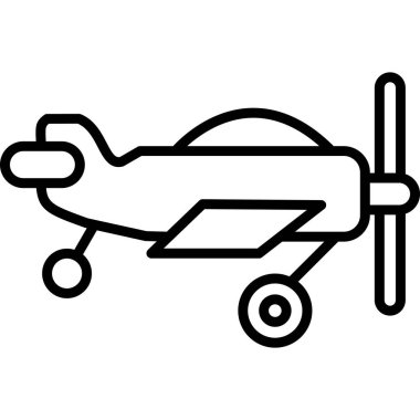 uçak taşıma simgesi ana hat biçiminde