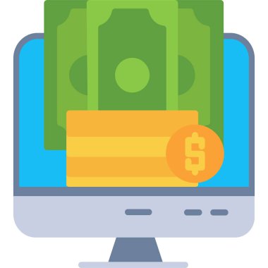 para İnternet alışveriş simgesi düz stil