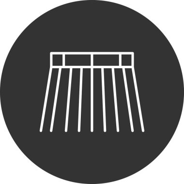 çit vektör simgesi, basit illüstrasyon