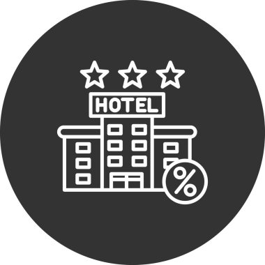 Beyaz bir arka planda otel vektör illüstrasyonu. Birinci kalite semboller. konsept ve grafik tasarım için vektör simgesi düz konsept.