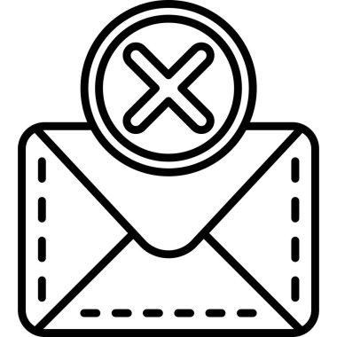 e- posta mektup simgesi. Basit bir çizim. vektör harfi sembolü