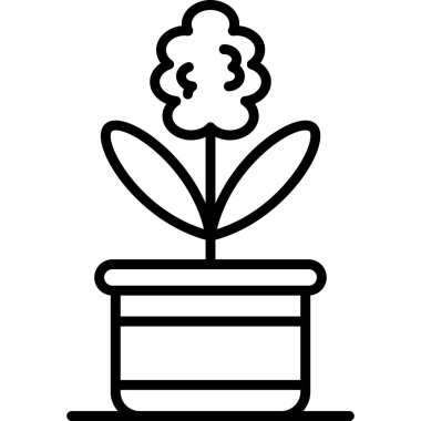 Bitki. Web simgesi basit illüstrasyon