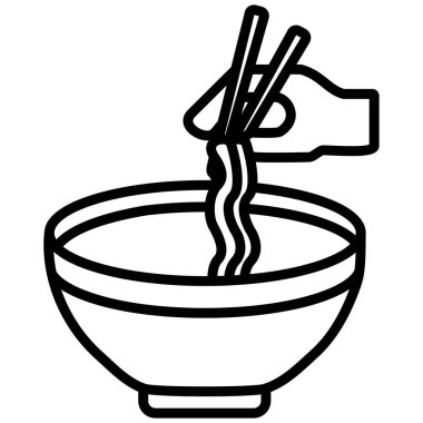 Erişte. Basit tasarım. Çizim. vektör simgesi.