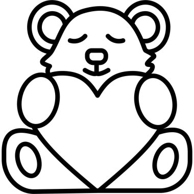 Ayı. Web simgesi vektör illüstrasyonu