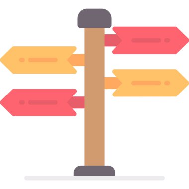 Yönlendirme yolu simgesi düz biçimli