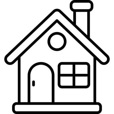 Ev. Web simgesi basit illüstrasyon