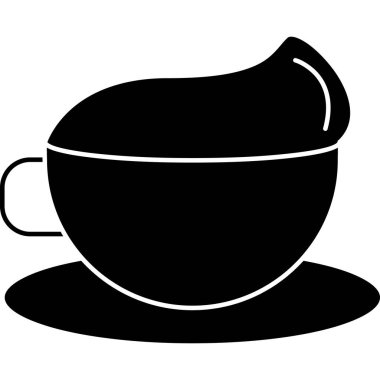 Çay ikonu. Web için çay fincanı vektör simgesinin basit çizimi