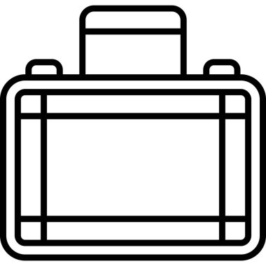 Çanta. Web simgesi basit illüstrasyon