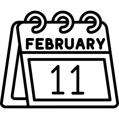 takvim Şubat ikonu vektörü.