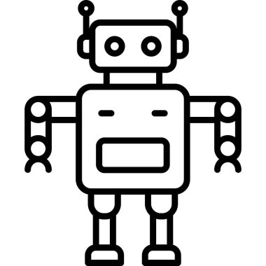 Robot simgesi, vektör çizimi