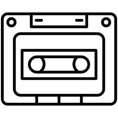 Ses kaset simgesi, anahat stili