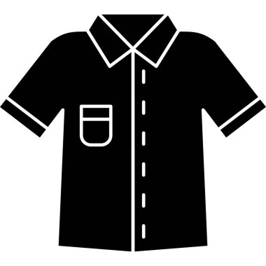 Gömlek simgesi, basit vektör illüstrasyonu