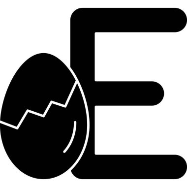 Yumurta düz simgesi, vektör çizim