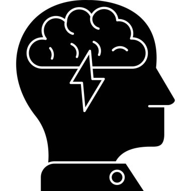 Beyin fırtınası simgesi, vektör illüstrasyonu