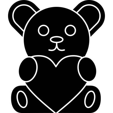 Oyuncak ayı ikonu vektör çizimi