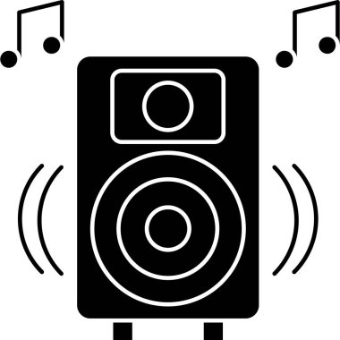 Hoparlör simgesi, vektör illüstrasyonu