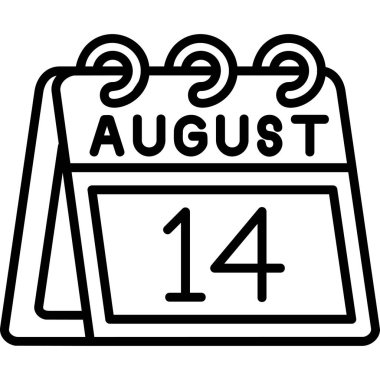 4 Ağustos - takvim günü ikon vektör tasarımı