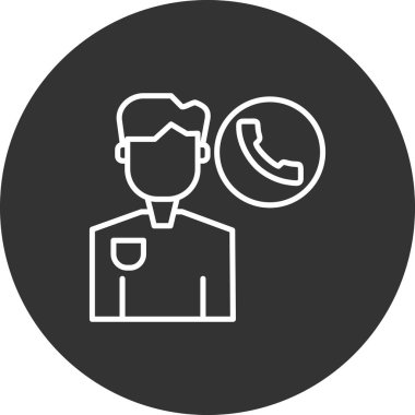 Bir telefon simgesinin vektör illüstrasyonu