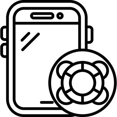 Mobil kutsal kişilerin resmi, vektör çizim