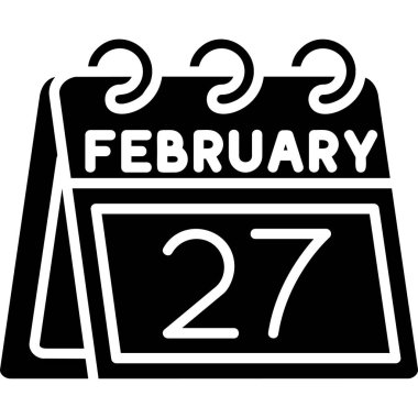 27 Şubat - ana hatlar biçiminde simge