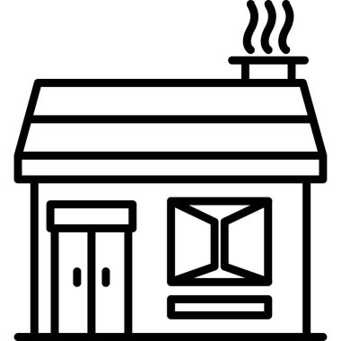 Eve. Web simgesi basit illüstrasyon