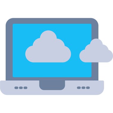 Bulut bilgi işlem teknolojisi vektör çizim grafik tasarım